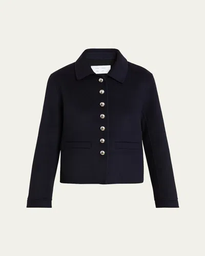 Proenza Schouler White Label Emilie Double-face Wool Jacket In Inkblack