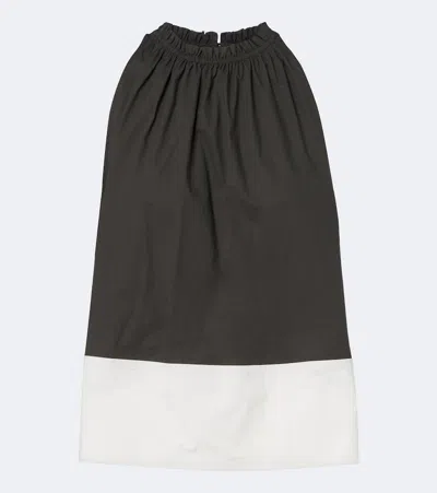 Proenza Schouler White Label Esme Cotton Poplin Top In Grün