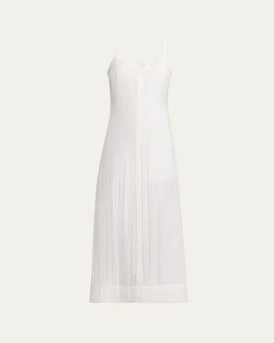 Proenza Schouler White Label Evelyn Crinkled Dress In White
