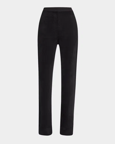 Proenza Schouler White Label Evie Chenille Flare Pants In Black