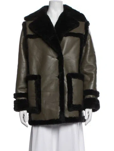 Pre-owned Proenza Schouler White Label Faux Fur Jacket W/ Tags In Green