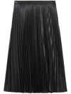 Proenza Schouler White Label Faux Leather Pleated Skirt In Black