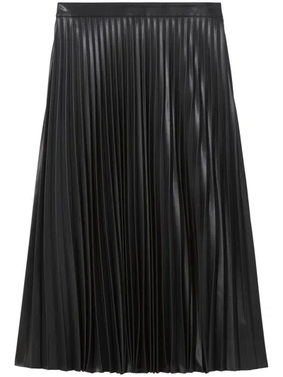 PROENZA SCHOULER WHITE LABEL FAUX-LEATHER PLEATED SKIRT