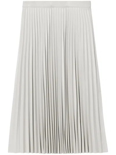 PROENZA SCHOULER WHITE LABEL FAUX-LEATHER PLEATED SKIRT
