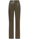 Proenza Schouler White Label Faux Leather Straight Leg Pant In Brown