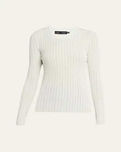 Proenza Schouler White Label Fedda Ribbed Wool Top In Neutral