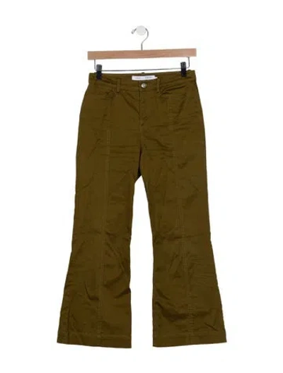 Pre-owned Proenza Schouler White Label Flared Pants In Green