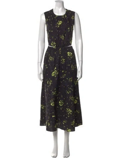 Pre-owned Proenza Schouler White Label Floral Print Midi Length Dress In Multi