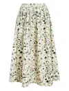 Proenza Schouler White Label Floral-print Midi Skirt In Green