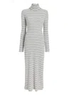 Proenza Schouler White Label Frances Striped Turtleneck Midi Dress In White