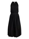 Proenza Schouler White Label Gathered Halterneck Dress In Black