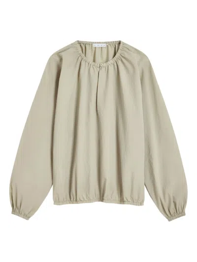 Proenza Schouler White Label Gathered-neckline Blouse In Gray