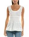 Proenza Schouler White Label Gathered Tank Top In White