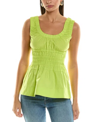 Proenza Schouler White Label Gathered Tank Top In Green