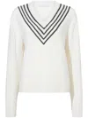 Proenza Schouler White Label Gianna Merino Stripe Sweater In White