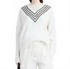 Proenza Schouler White Label Gianna Merino Stripe Sweater In White