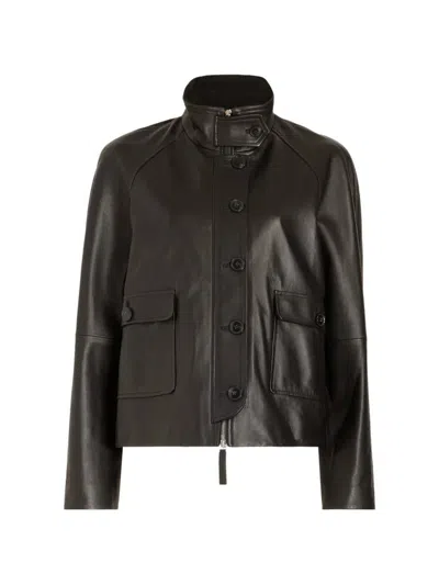 Proenza Schouler White Label Gio Jacket In Lightweight Leather In Gray