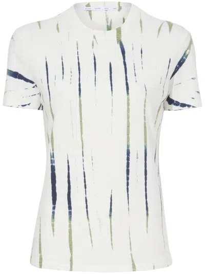 Proenza Schouler White Label Women's Finley Stripe Tie-dye T-shirt In Navy White