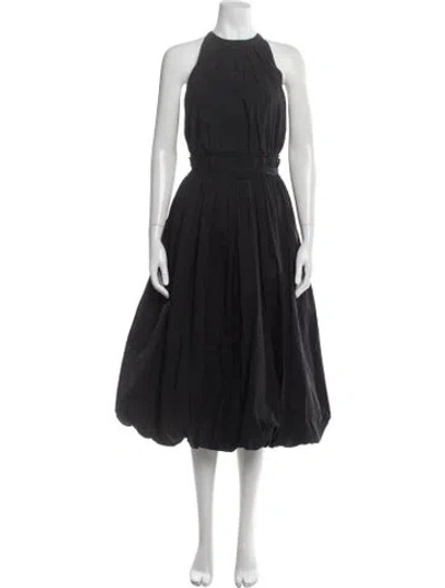 Pre-owned Proenza Schouler White Label Halterneck Midi Length Dress In Black