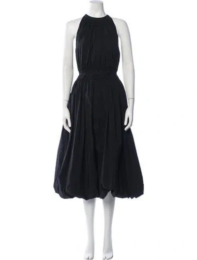 Pre-owned Proenza Schouler White Label Halterneck Midi Length Dress In Blue