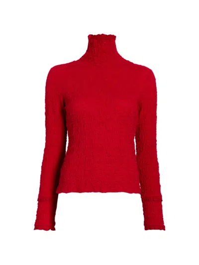 Proenza Schouler White Label Harriet Jacquard-knit Top In Red