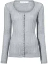 Proenza Schouler White Label Hattie Cardigan In Grey