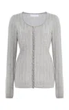 Proenza Schouler White Label Hattie Cashmere-blend Cardigan In Grey