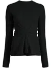 Proenza Schouler White Label Heather Knitted Top In Black