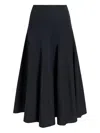 Proenza Schouler White Label Heidi Panelled Flared Skirt In Black