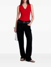 Proenza Schouler White Label Heyde Knit Sweater In Dark Poppy