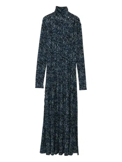 Proenza Schouler White Label High-neck Mabel Dress In Blue