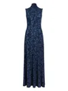 Proenza Schouler White Label Valentina Printed Stretch-jersey Turtleneck Maxi Dress In Multi