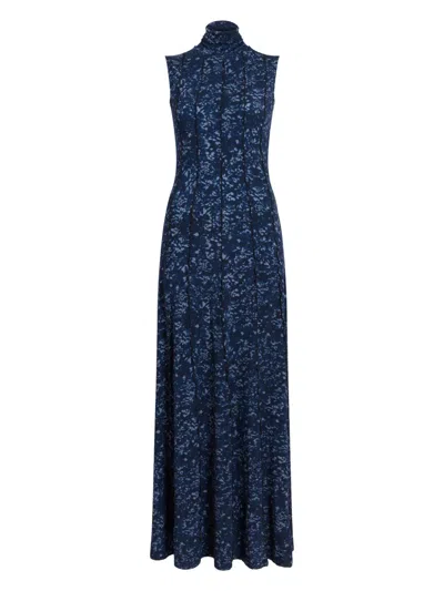 Proenza Schouler White Label High-neck Sleeveless Floral Dress In Multi