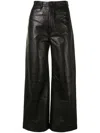 Proenza Schouler White Label Women's Straight-leg Leather Pants In Black