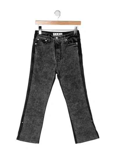 Pre-owned Proenza Schouler White Label High-rise Flared Jeans In Black