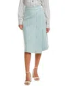 Proenza Schouler White Label Iris Wrap Skirt In Blue