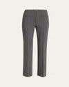 Proenza Schouler White Label Isadora Cropped Pants In Black/white Check