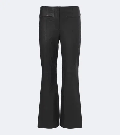 Proenza Schouler White Label Isadora Leather Flared Pants In Black