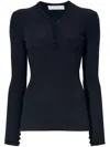 Proenza Schouler White Label Heather Knitted Top In Black