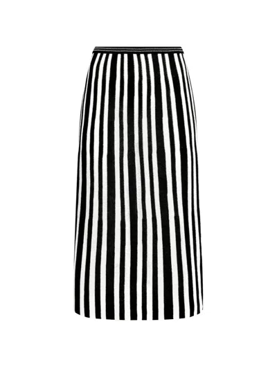 Proenza Schouler White Label Isley Ribbed-knit Midi Skirt In Black