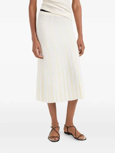 Proenza Schouler White Label Isley Rib-knit Midi Skirt In Neutral