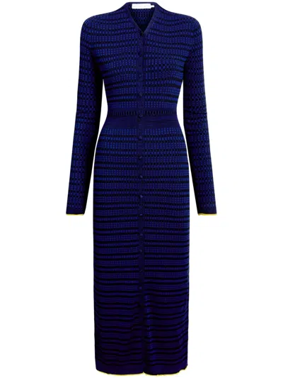 Proenza Schouler White Label Ivanna Midi Dress In Blue