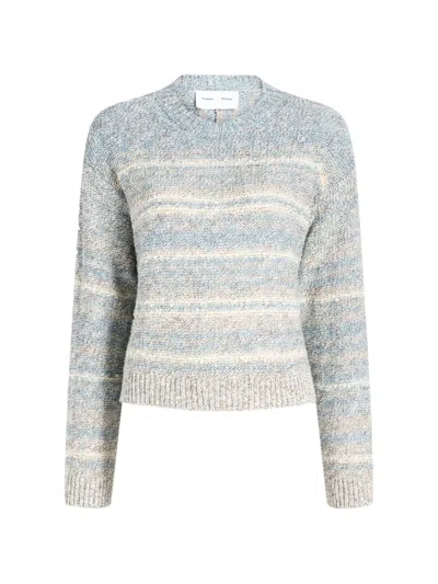 Proenza Schouler White Label Ivara Striped Crew-neck Sweater In Blue