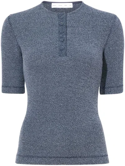 Proenza Schouler White Label Jacqueline Knitted Top In Blue