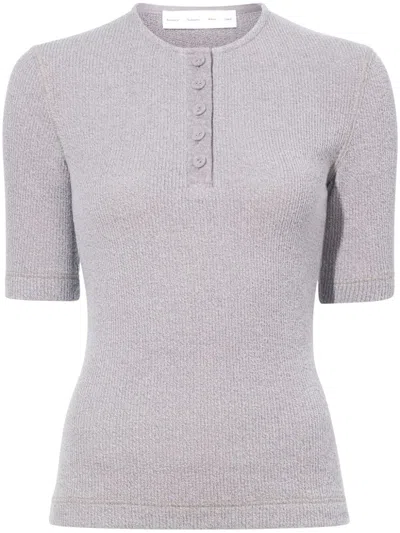 Proenza Schouler White Label Jacqueline Knitted Top In Grey