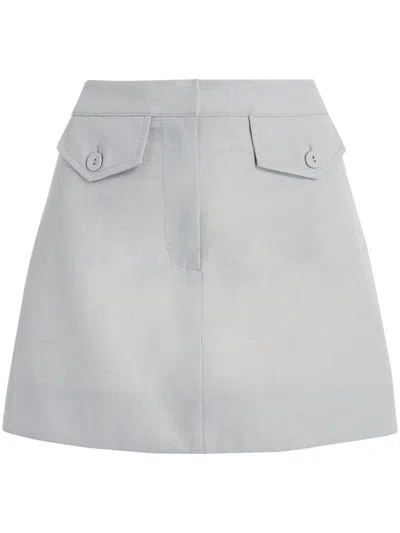 Proenza Schouler White Label Jamison Mini Skirt In Grey