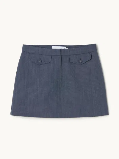 Proenza Schouler White Label Jamison Skirt Denim 8 In Blue
