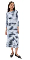Proenza Schouler White Label Jen Maxi Dress In Indigo Multi