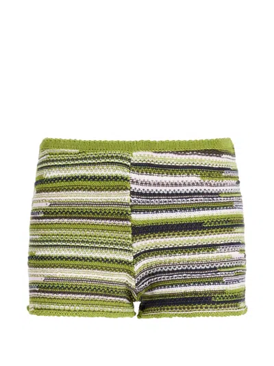 Proenza Schouler White Label Gestreifte Jenna Strick-shorts In Multi