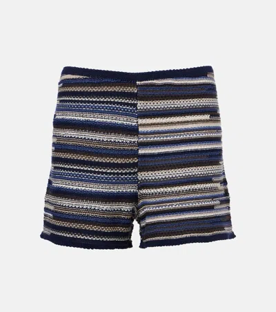 Proenza Schouler White Label Jenna Knitted Shorts In Blue